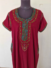 Load image into Gallery viewer, Embroidered Lizzy Bizzy Cotton Gown - Size 38", 40" , 44", 48", 52" & 54"