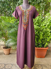 Load image into Gallery viewer, Embroidered Lizzy Bizzy Cotton Gown - Size 40" & 52"