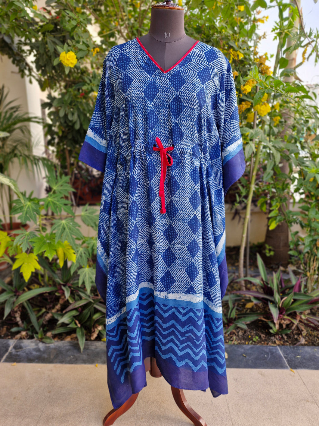 Indigo Modal Cotton Kaftan