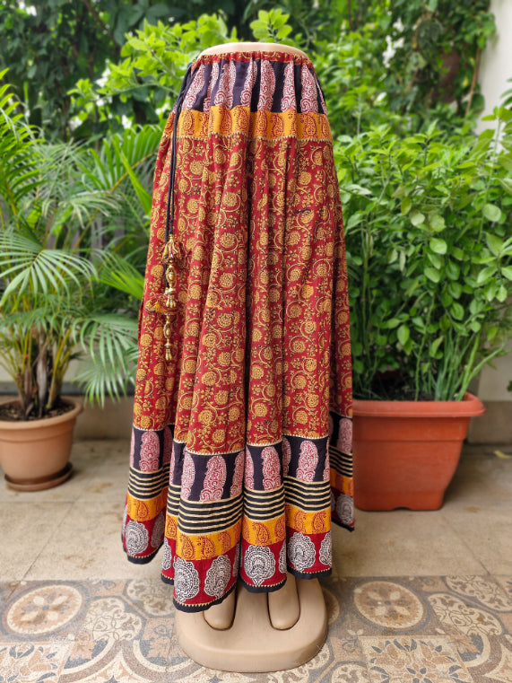 Bagh Kalidar Designer Cotton Long Skirt