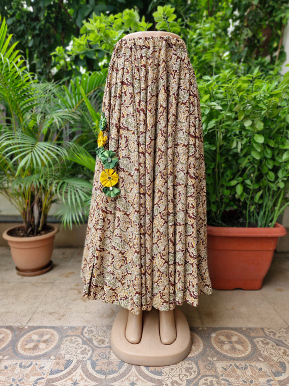 Kalamkari Modal Cotton Long Skirt
