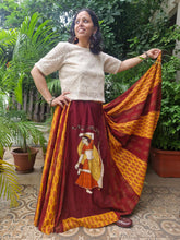 Load image into Gallery viewer, Designer Figure Ajrakh Cotton Long Skirt - 7m Flare

