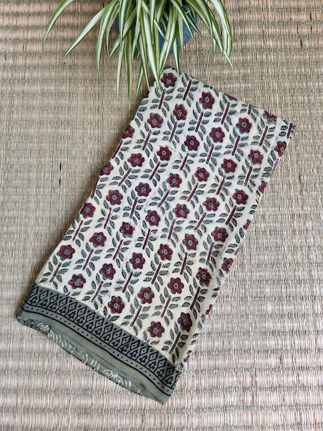 Vanspati Block Print Lightweight Crepe Saree