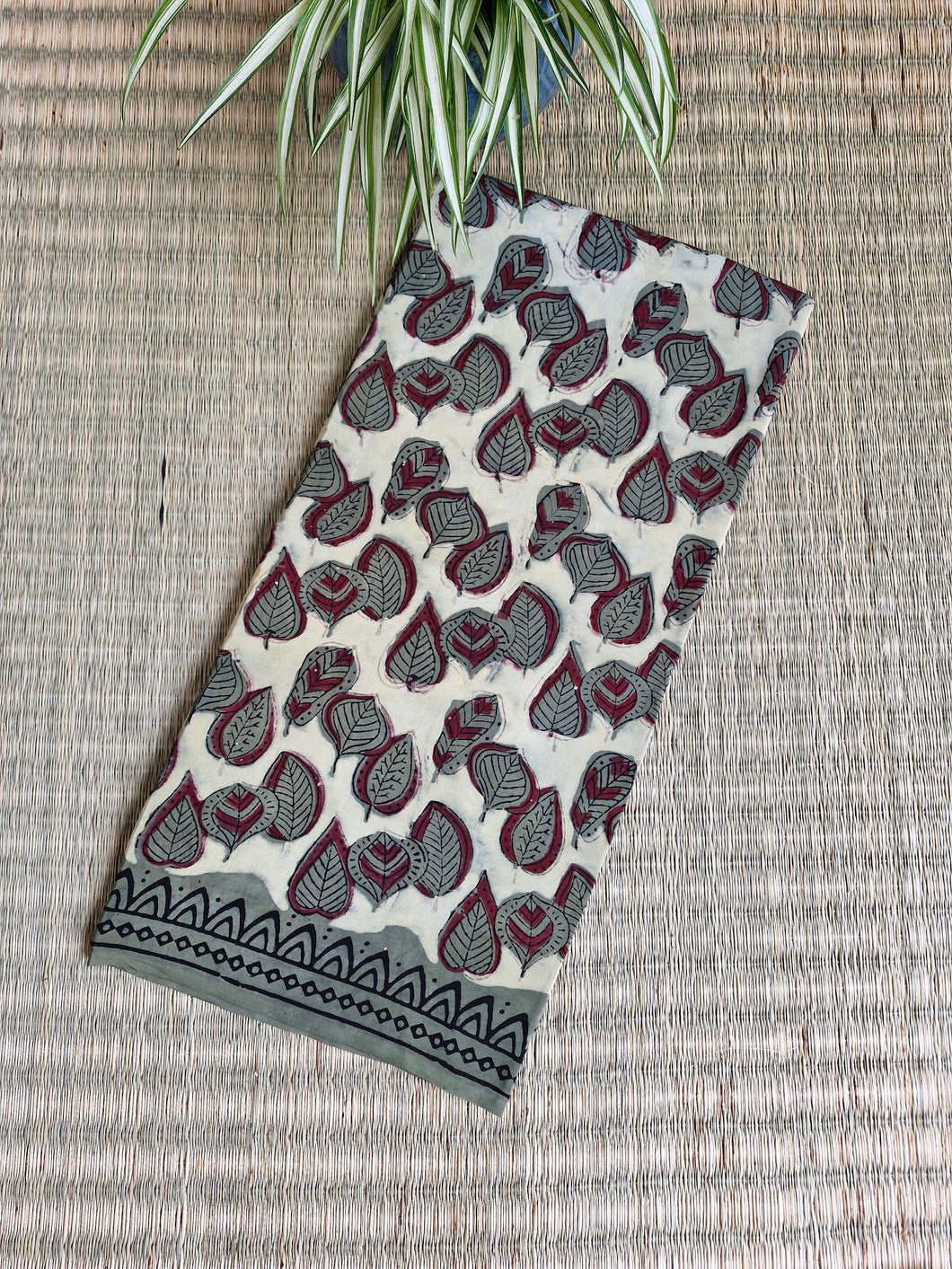 Traditional Vanspati Print Crepe Saree