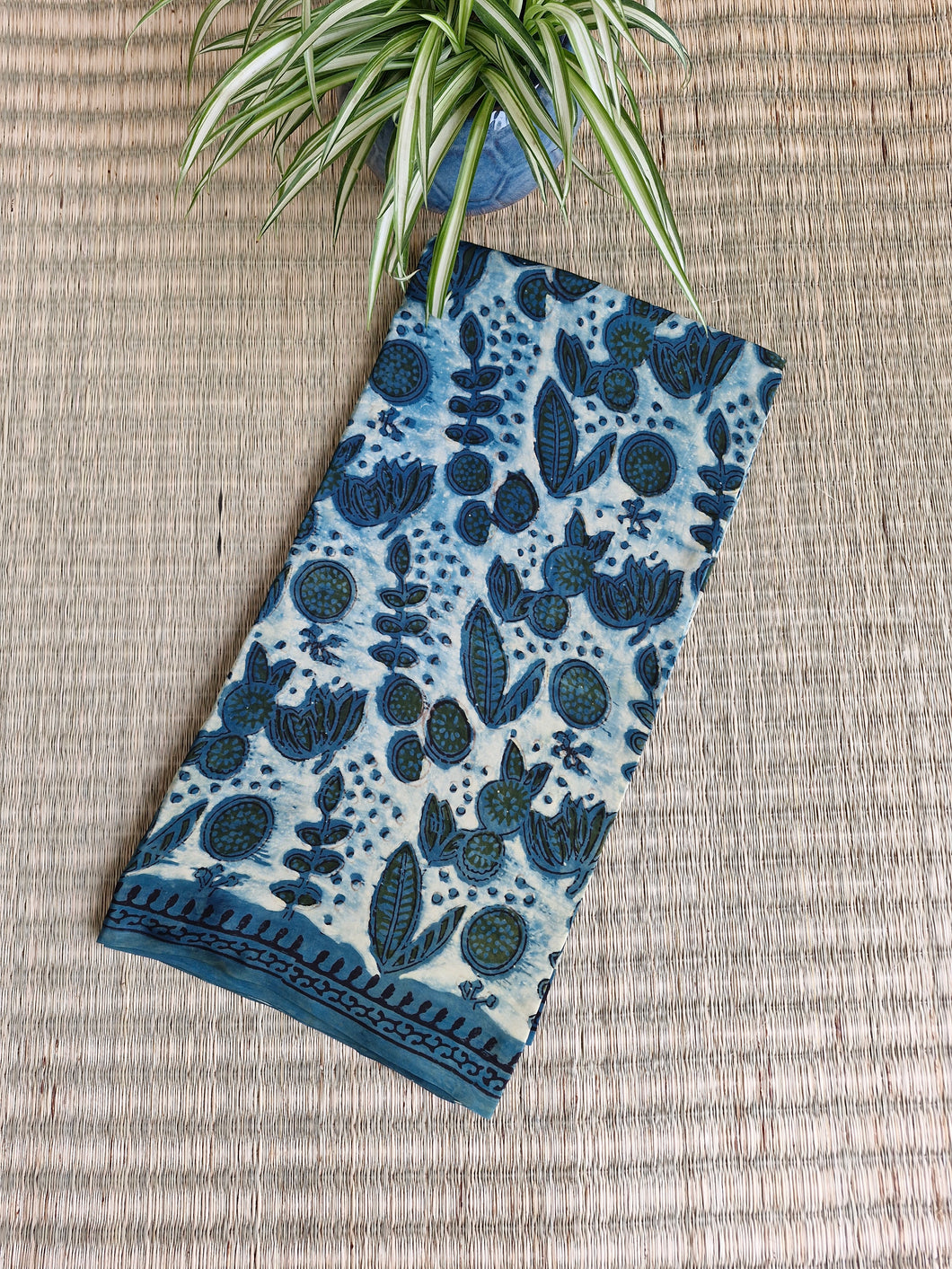 Handcrafted Vanspati Print Crepe Saree