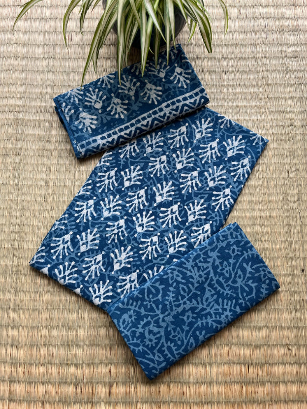 Indigo Cotton Suit Set