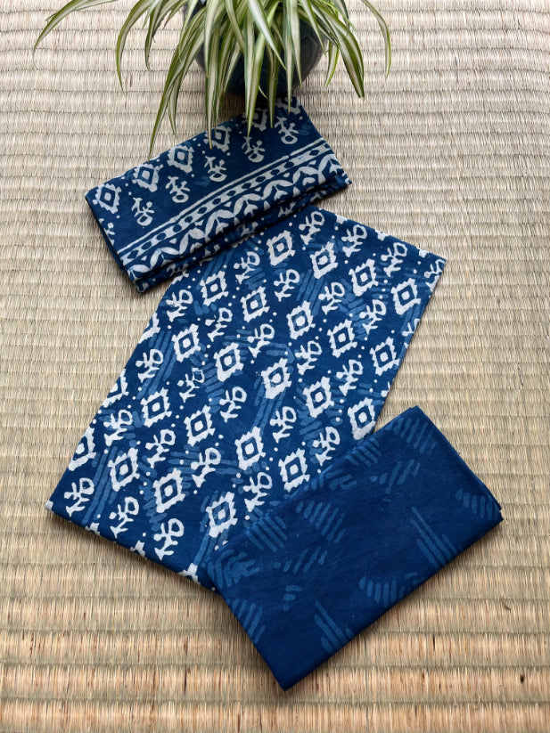 Indigo Cotton Suit Set
