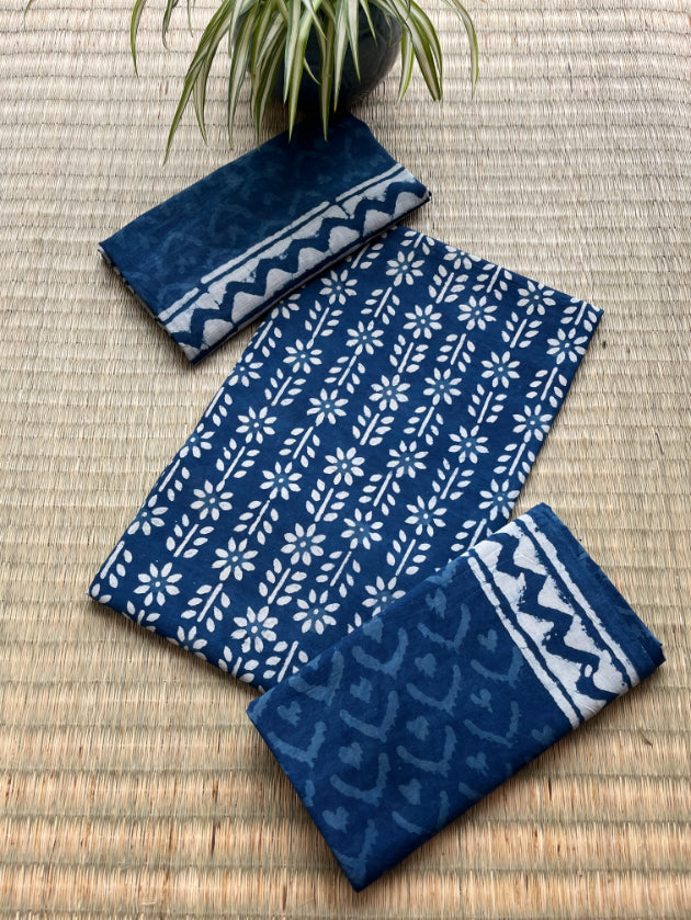 Indigo Cotton Suit Set