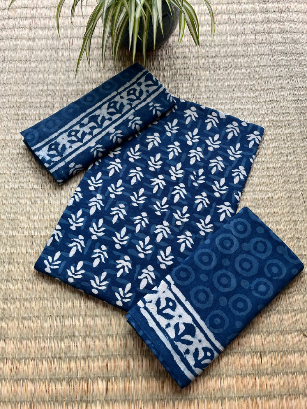 Indigo Cotton Suit Set
