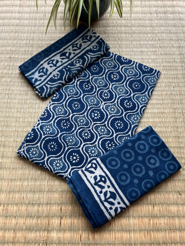 Indigo Cotton Suit Set