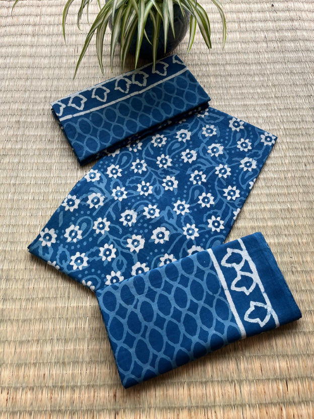 Indigo Cotton Suit Set
