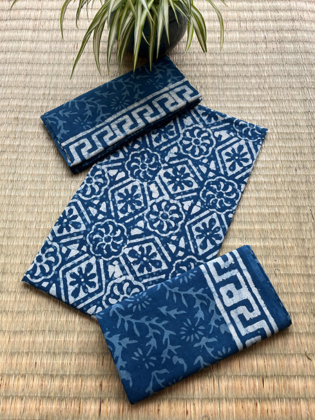 Indigo Cotton Suit Set