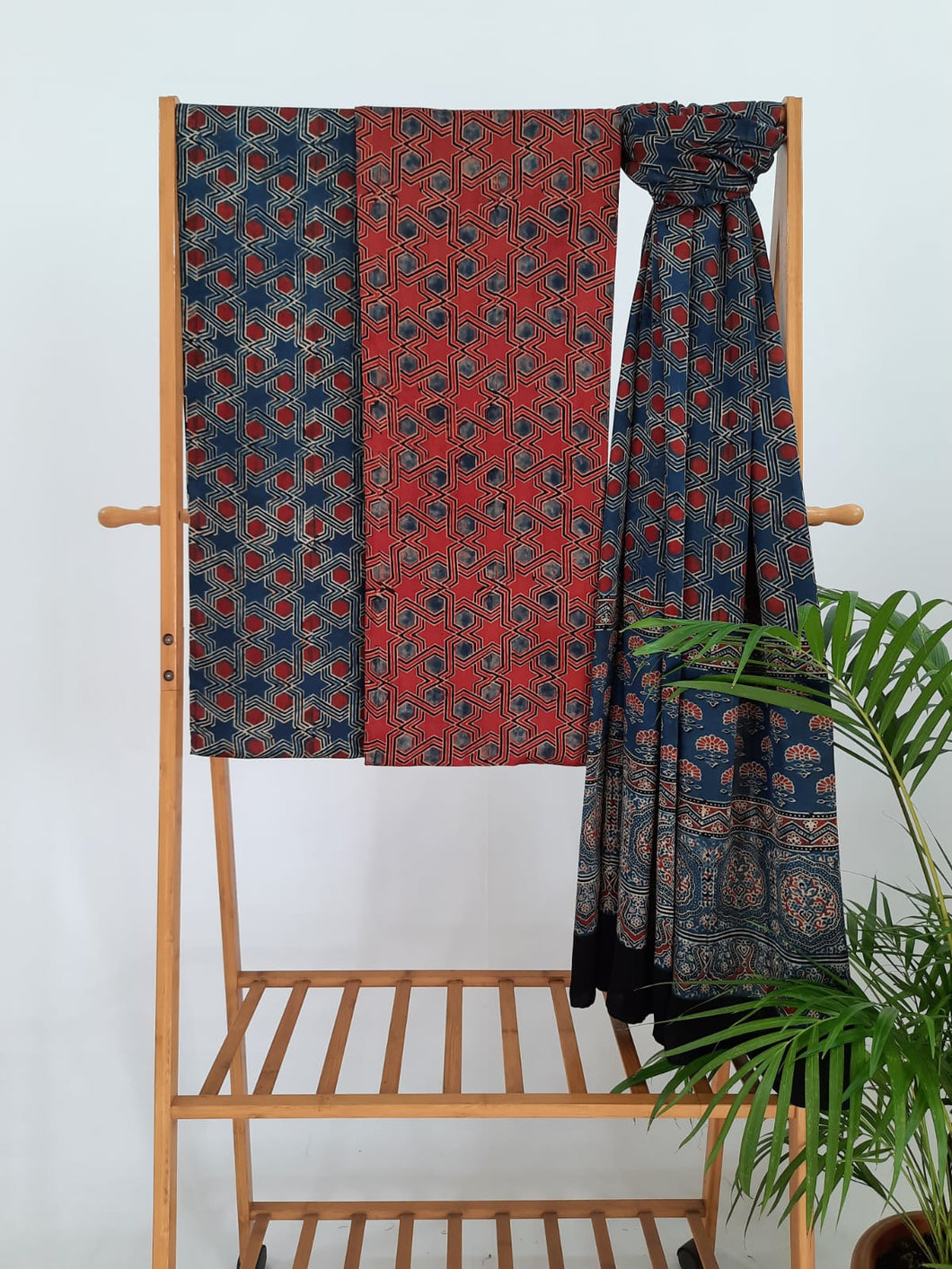 Ajrakh Modal Silk Suit Set