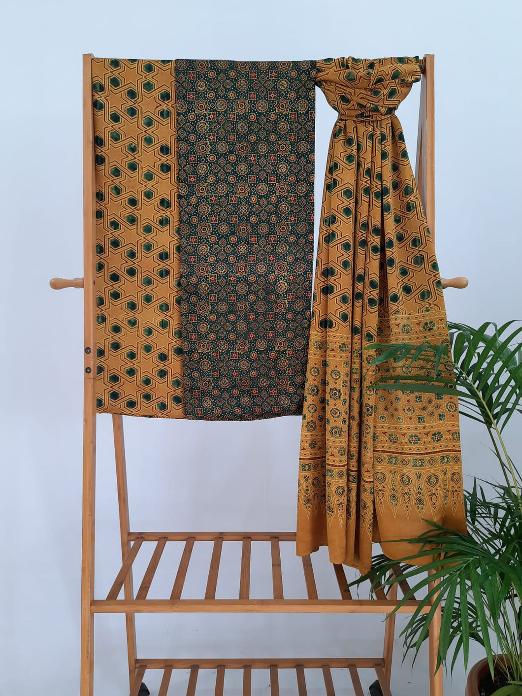 Ajrakh Modal Silk Suit Set