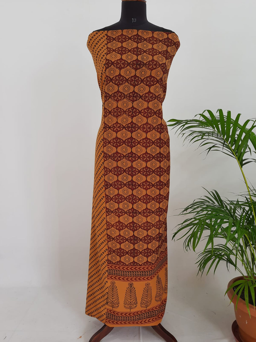 Bagh Print Cotton Kurti Fabric
