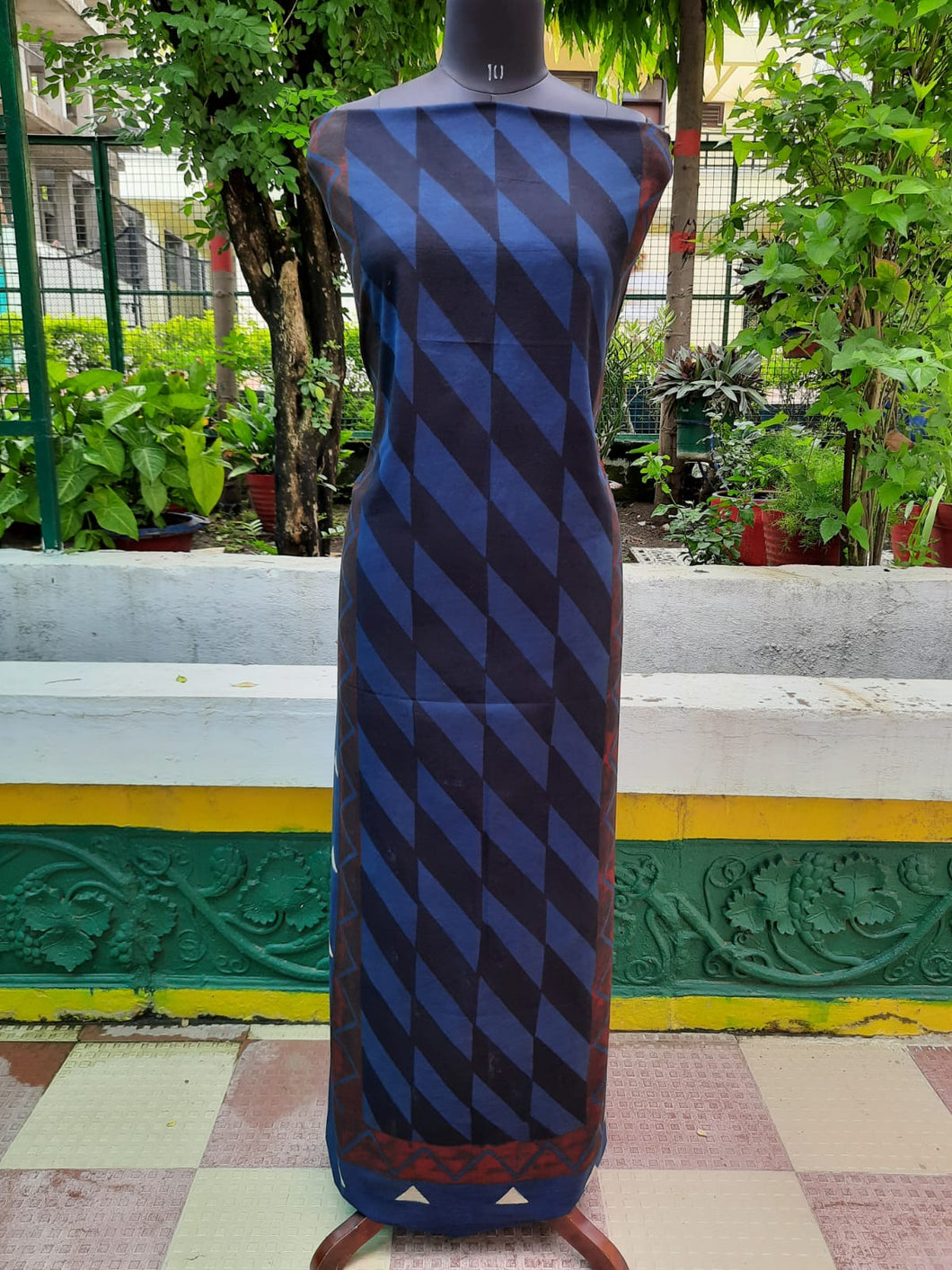 Ajrakh Kurti Fabric