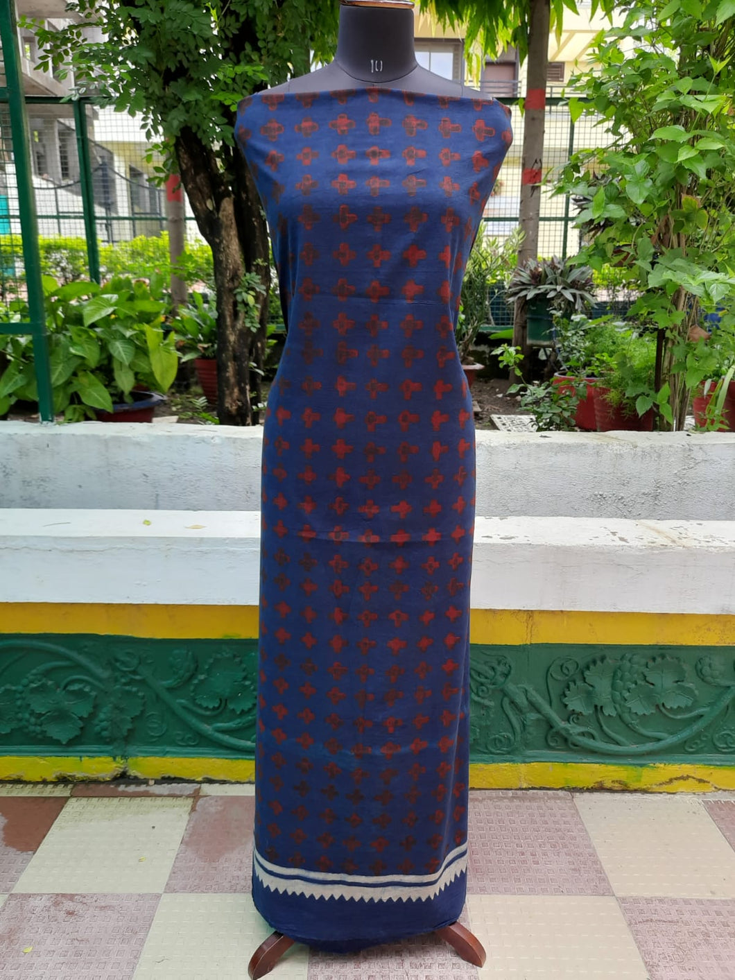 Ajrakh Kurti Fabric