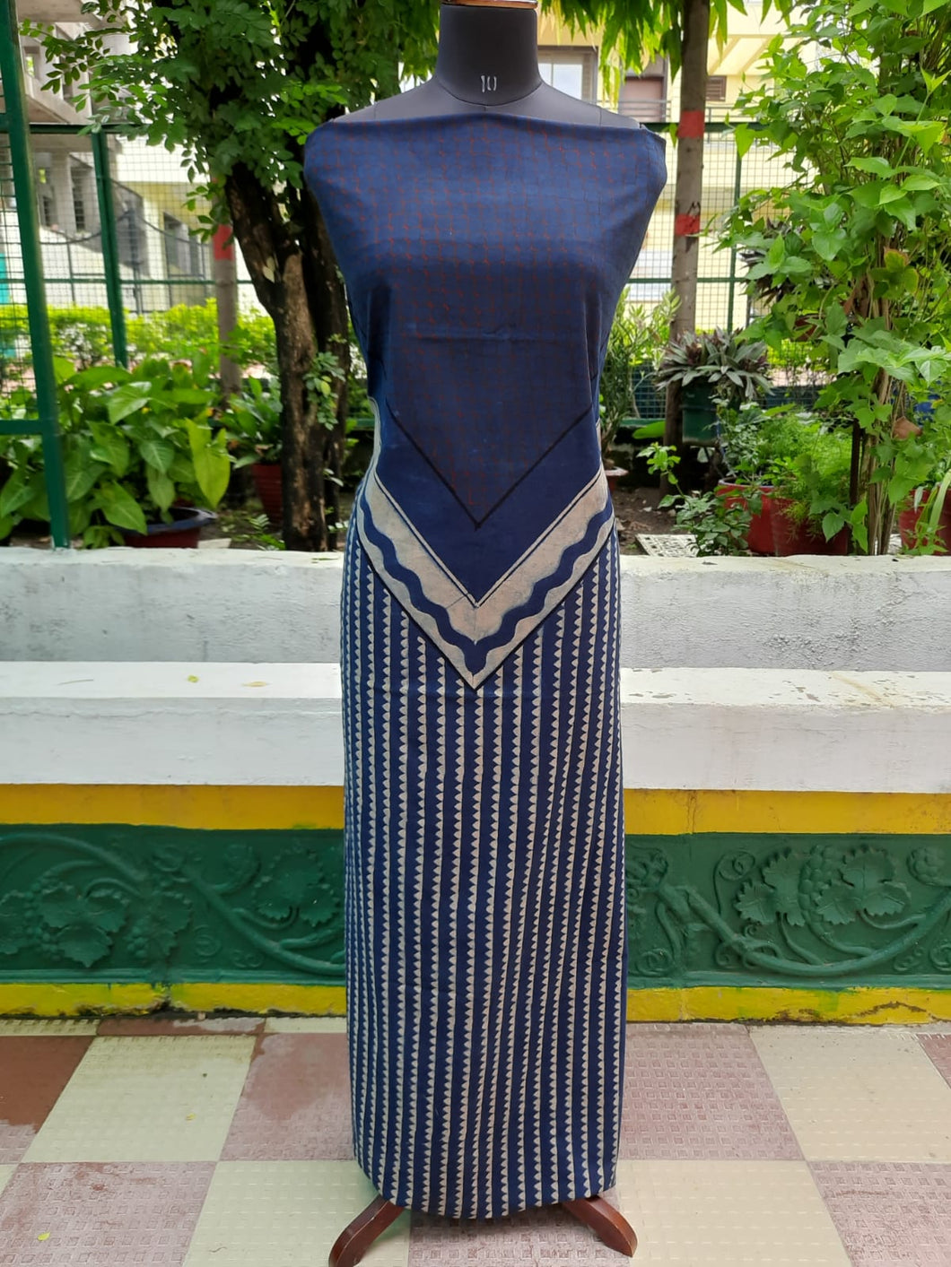 Ajrakh Kurti Fabric