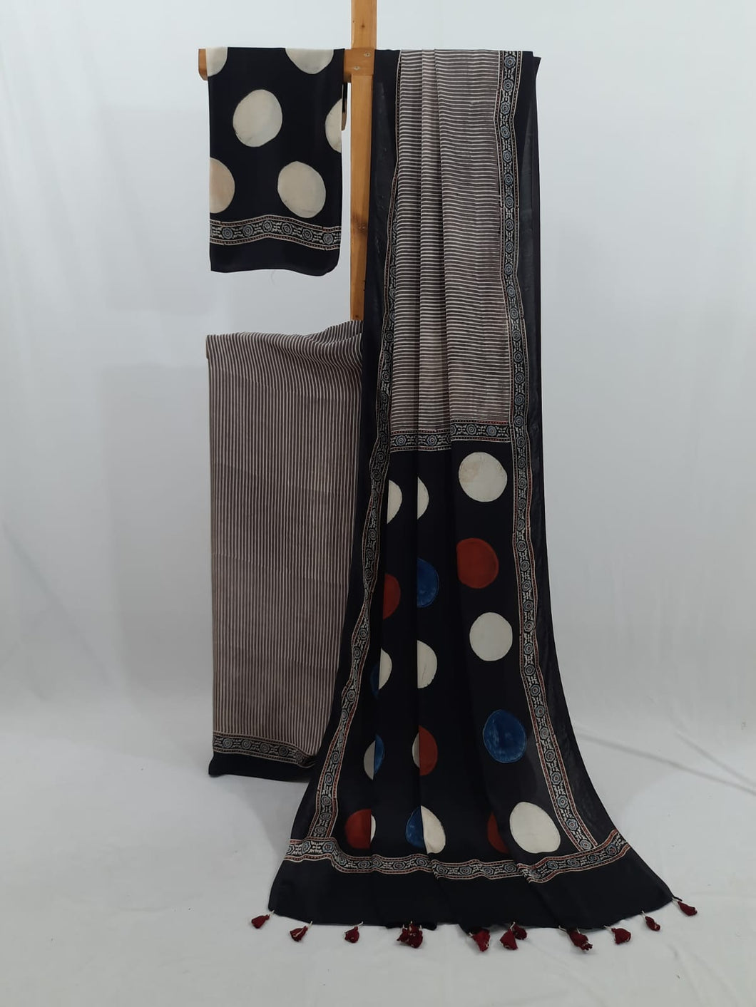 Ajrakh Designer Modal Silk Saree
