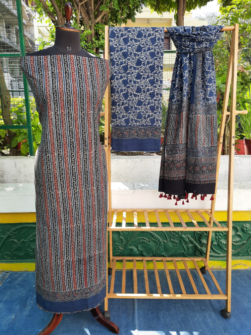 Ajrakh Cotton Suit Set