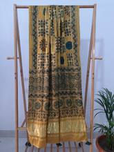 Load image into Gallery viewer, Ajrakh Modal Silk Tissue Pallu Dupatta
