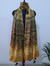 Load image into Gallery viewer, Ajrakh Modal Silk Tissue Pallu Dupatta
